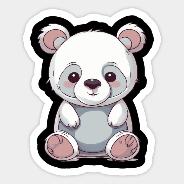 Baby White Panda Sticker by animegirlnft